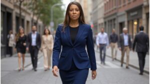 NY Attorney General Letitia James makes her first public appearance since being indicted on mortgage fraud charges