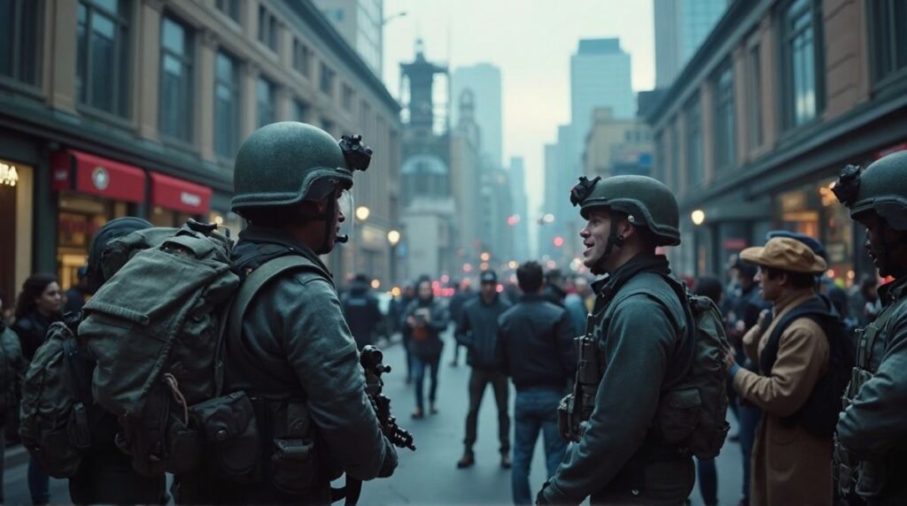 Federal troops deployed in Portland Oregon 2025 to secure immigration facilities during Trump’s crackdown.